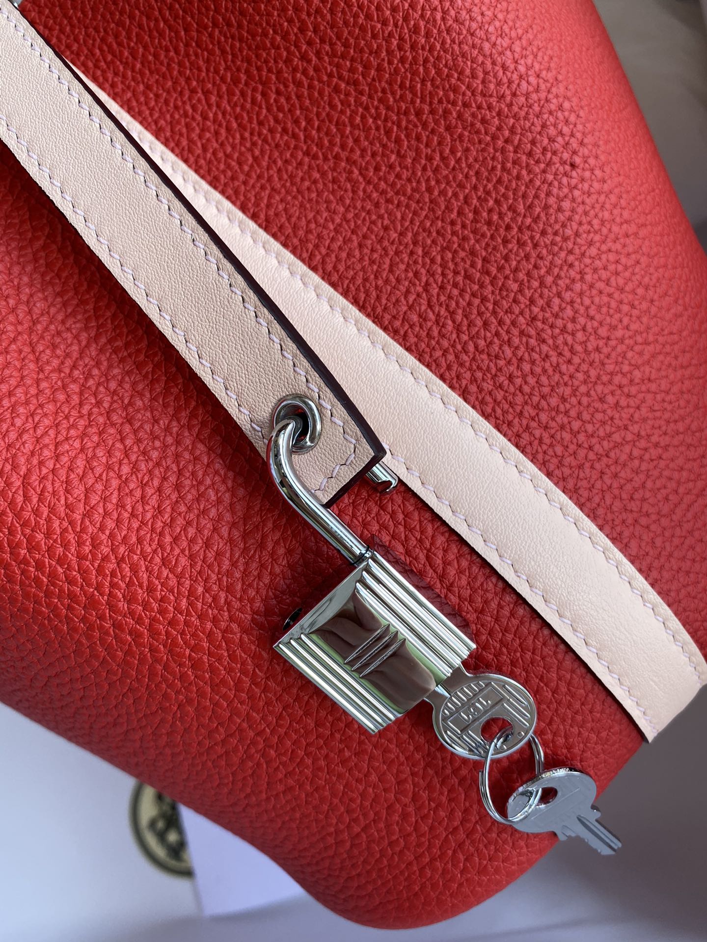 Hermes Picotin Lock 18 Bag In Pink/Red Clemence Leather